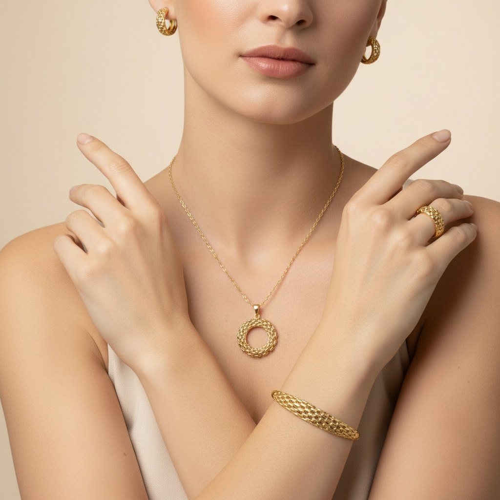 : Parure Dorée Élégance Royale