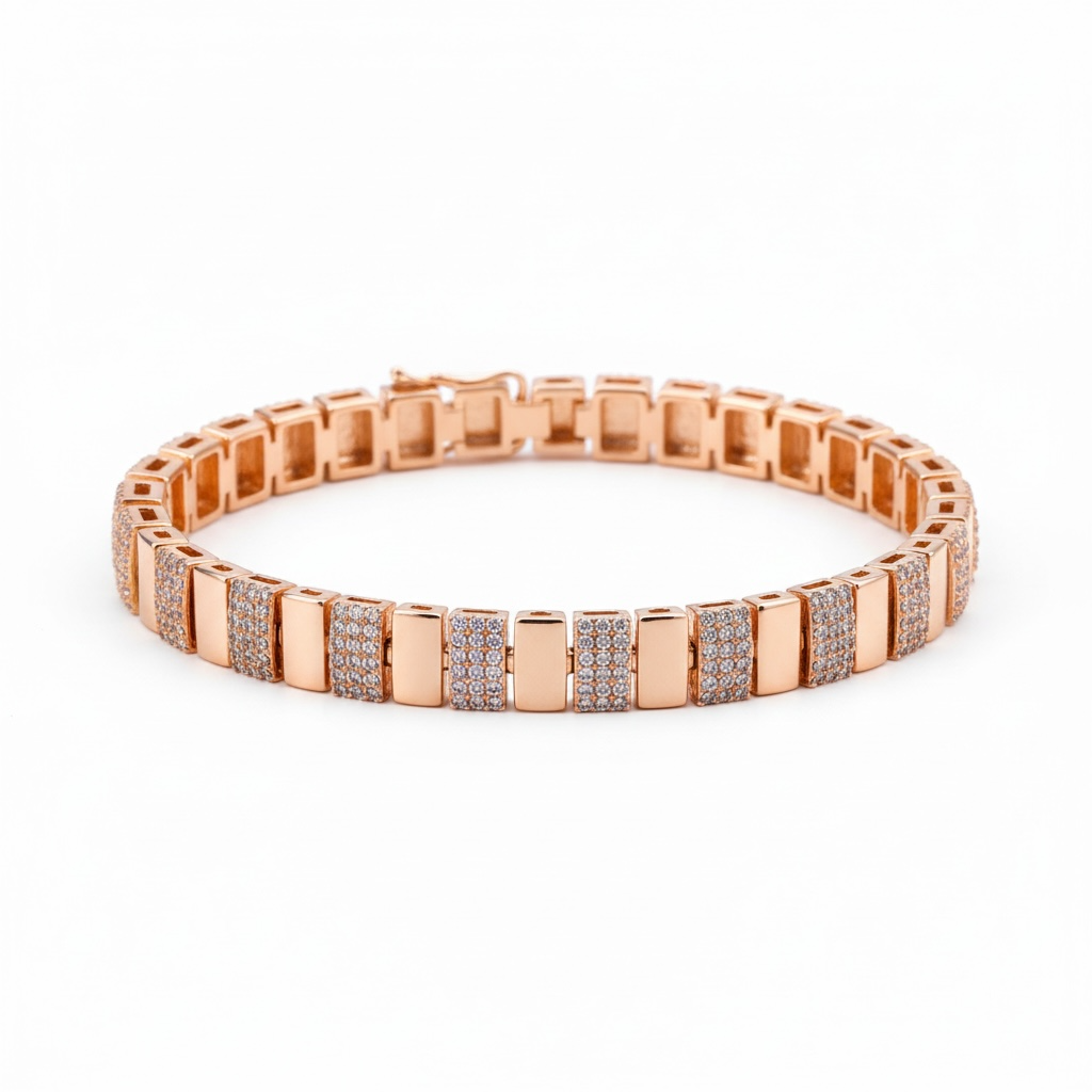 Gourmette Rose Gold Élégance Moderne