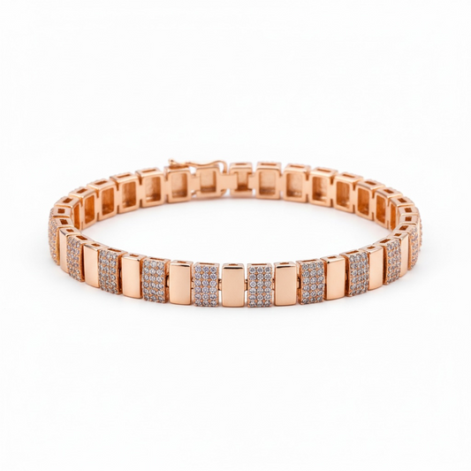 Gourmette Rose Gold Élégance Moderne